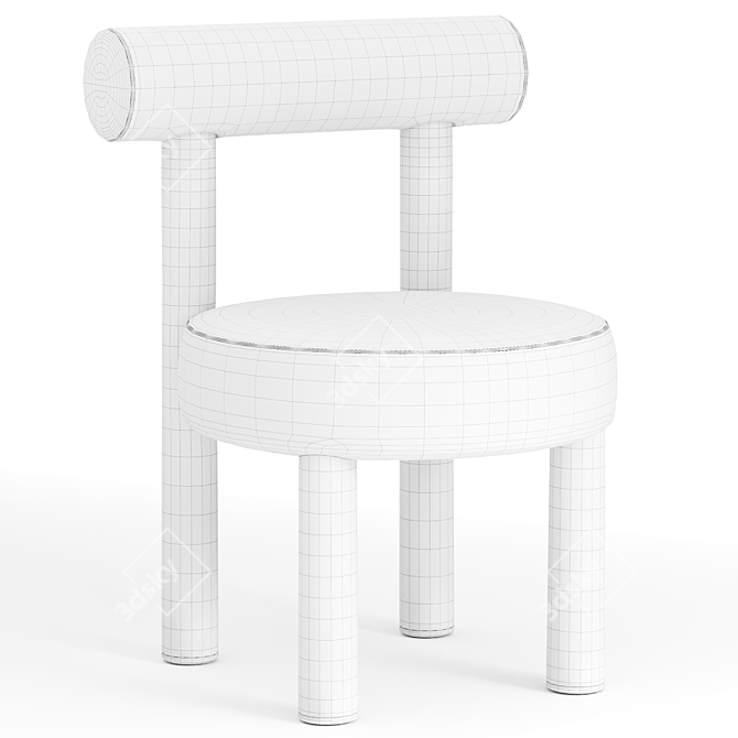Luxurious Gropius Velvet Chair 3D model image 2