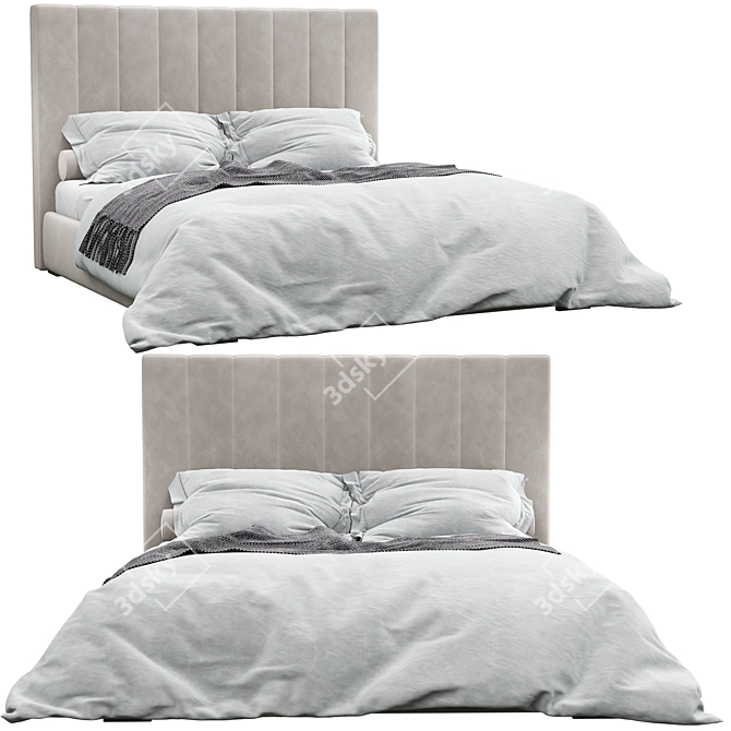 Gomer Bed: Modern, Stylish, and Versatile 3D model image 2