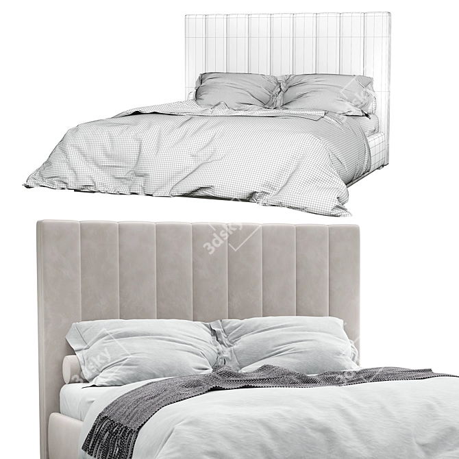 Gomer Bed: Modern, Stylish, and Versatile 3D model image 3