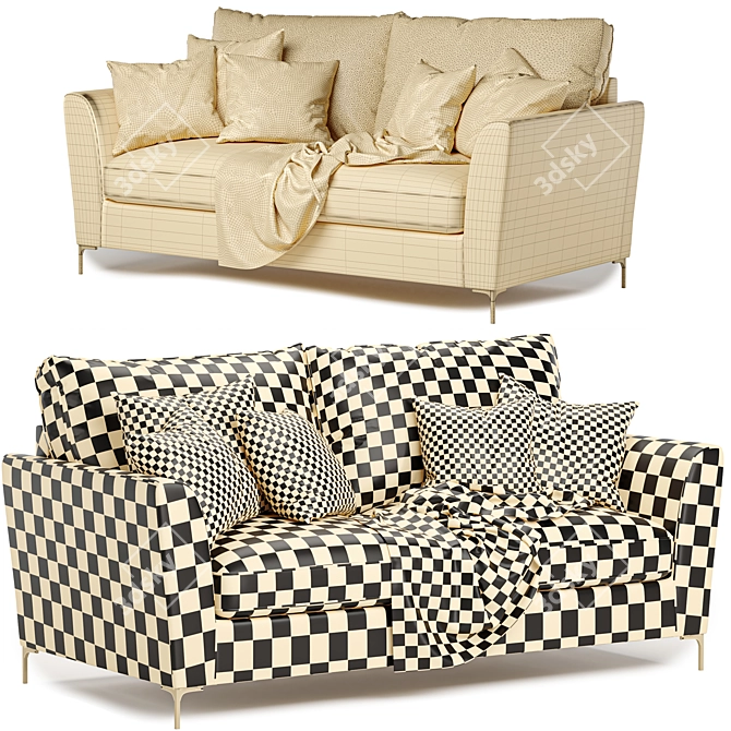 Luxury Legend Fabric Sofa 3D model image 4