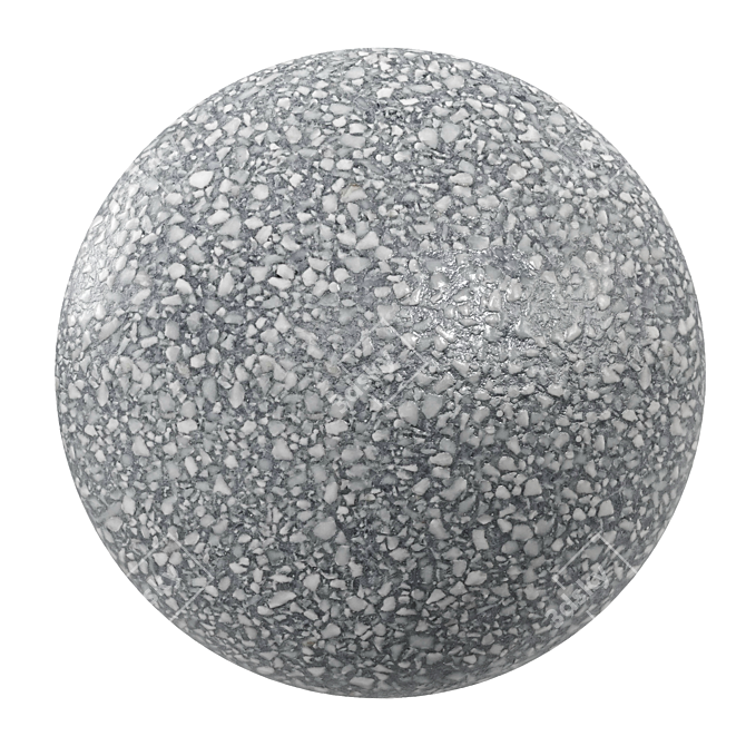 PBR Terrazzo Marble: High-Quality Seamless Material 3D model image 1