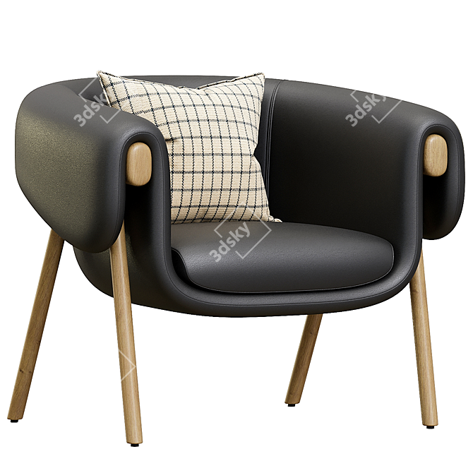 Elegant Monica Armchair 3D model image 2