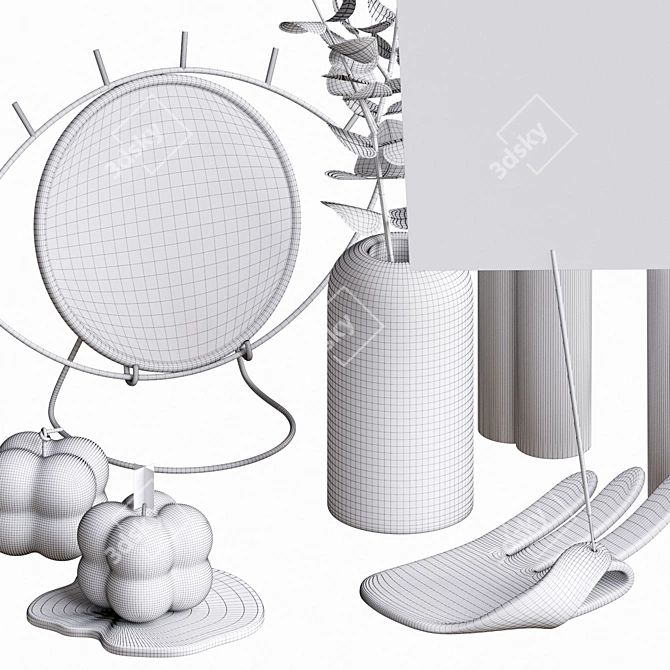 Modern Home Decor Set 3D model image 4