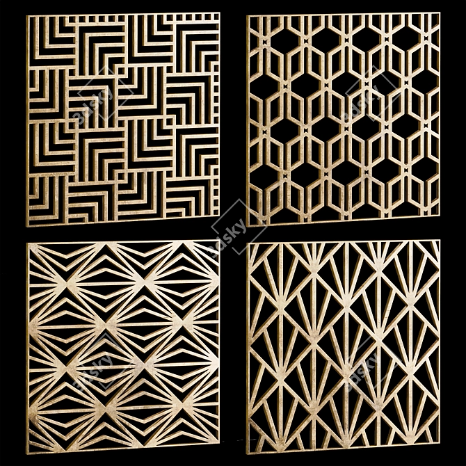 Square Decorative Panels: Set of 25 3D model image 1