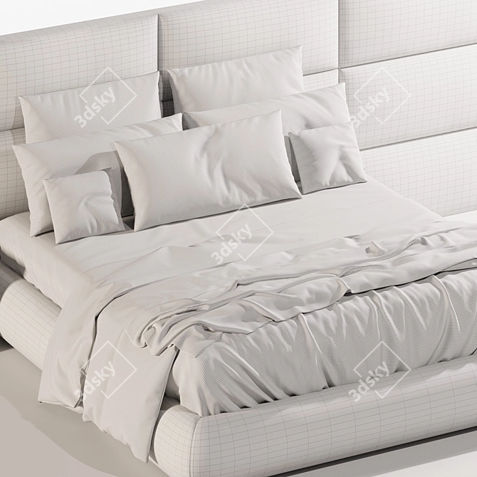 Luxury Fendi Casa Bed - Exquisite Elegance! 3D model image 4