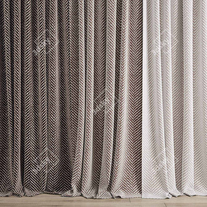 Poly Curtain Set: High Quality 3D Model 3D model image 6