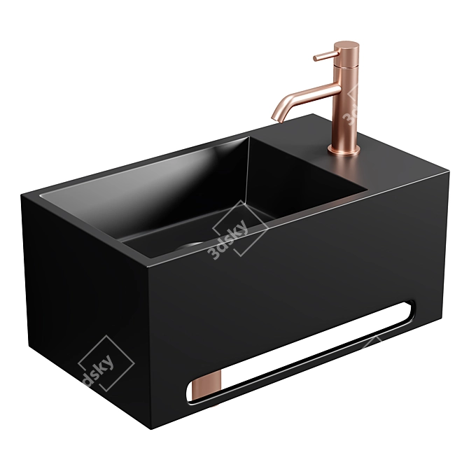 Wiesbaden Julia Fontein: Sleek Solid Surface Basin 3D model image 1