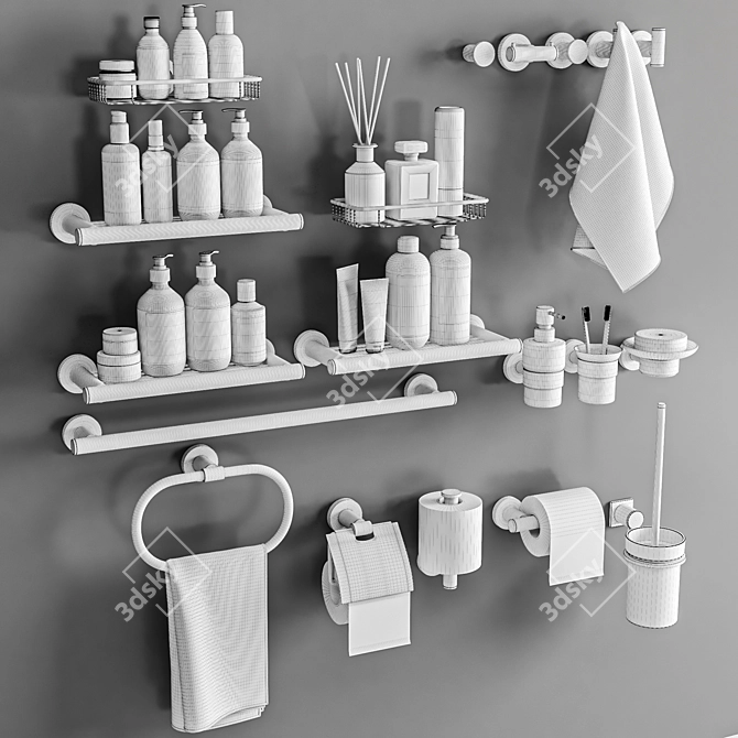 Sanco Galaxy Bath Set: Modern Bathroom Accessories 3D model image 7