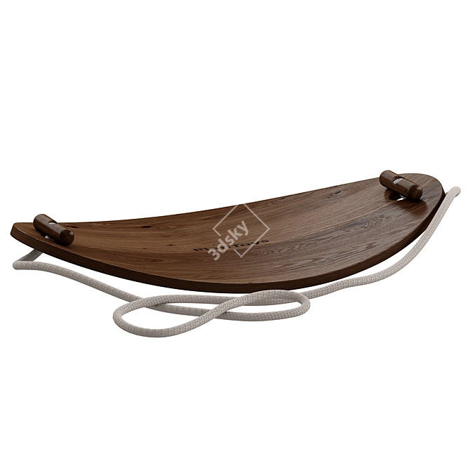 Sturdy Wood Balance Board 3D model image 4