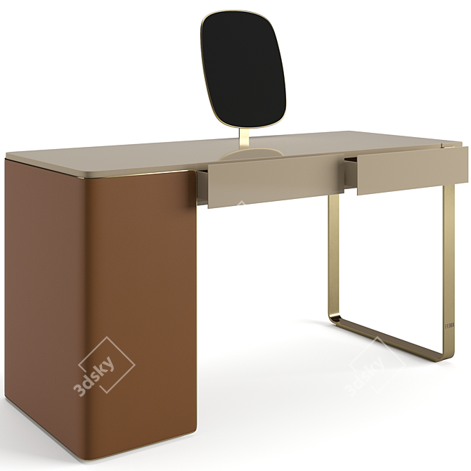 Elegance Redefined: Fendi Casa Icon Desk 3D model image 7