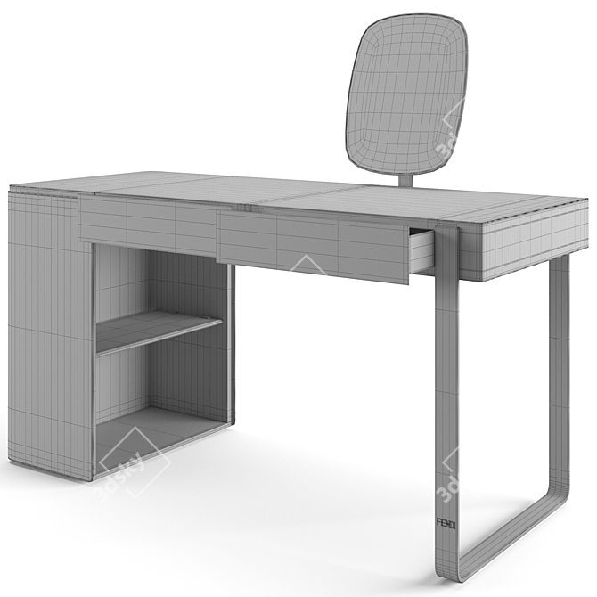 Elegance Redefined: Fendi Casa Icon Desk 3D model image 1