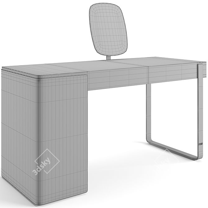 Elegance Redefined: Fendi Casa Icon Desk 3D model image 5