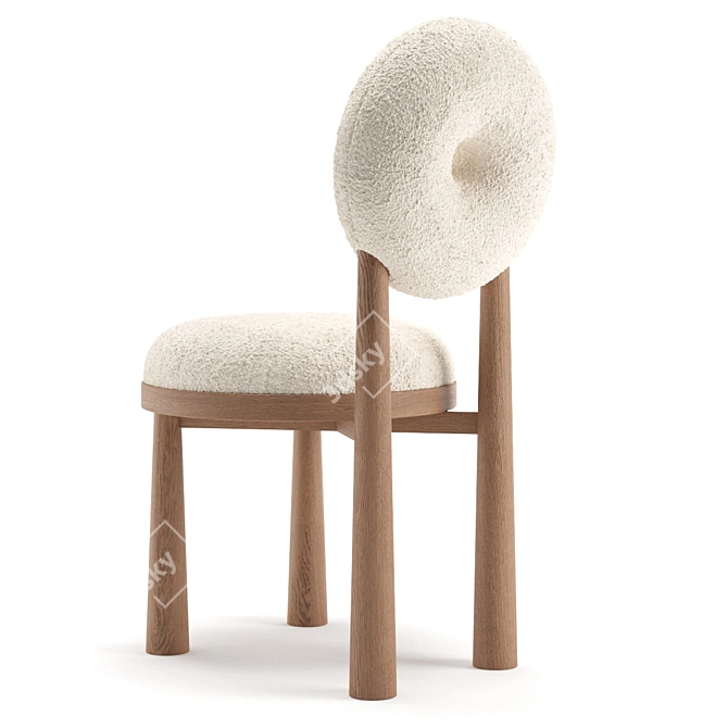 Emmanuelle Simon Baba Chair: Elegant Designer Seating 3D model image 2