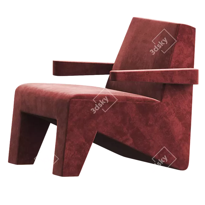 CUBIC Easy Chair: Modern Comfort and Style 3D model image 5