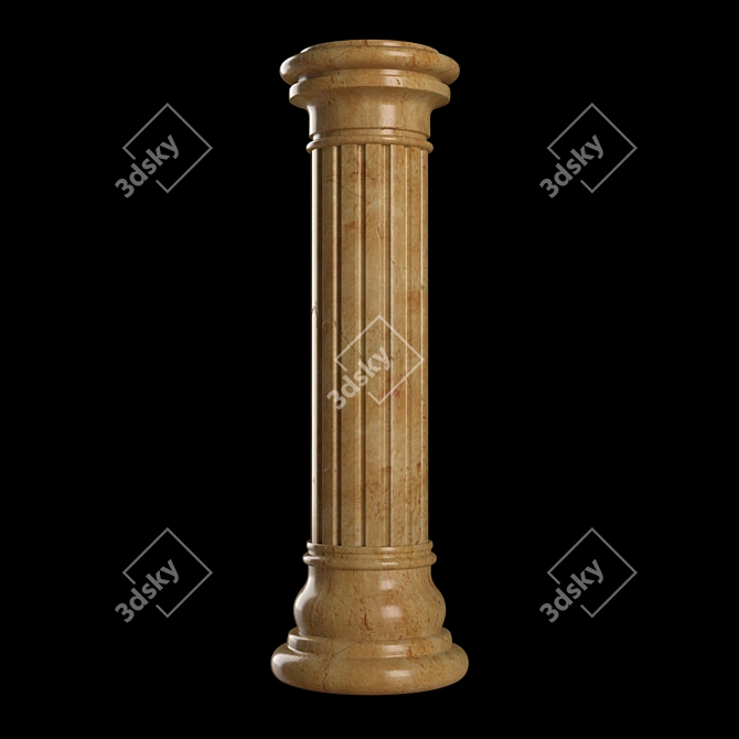 Elegant Pillar Stone Stand 3D model image 3