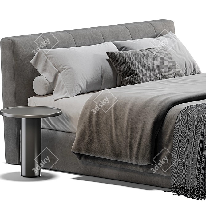 Lema Warp Bed: Modern Design, High-Quality Materials 3D model image 4