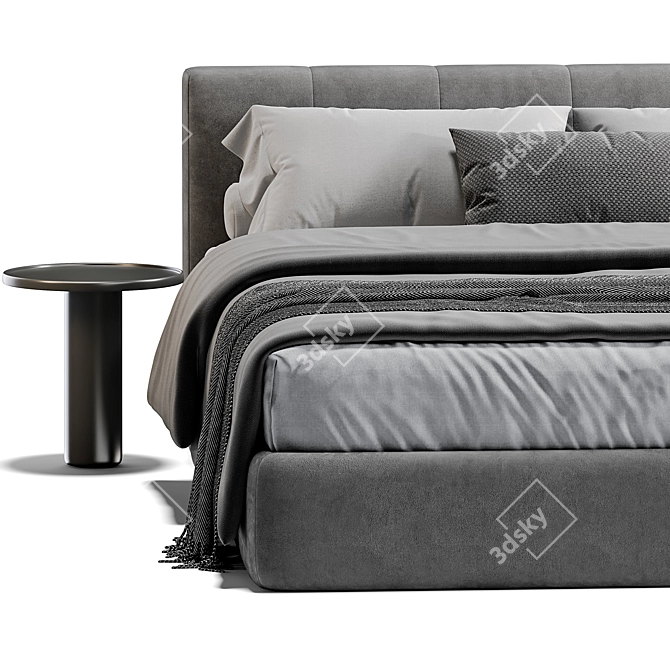Lema Warp Bed: Modern Design, High-Quality Materials 3D model image 1