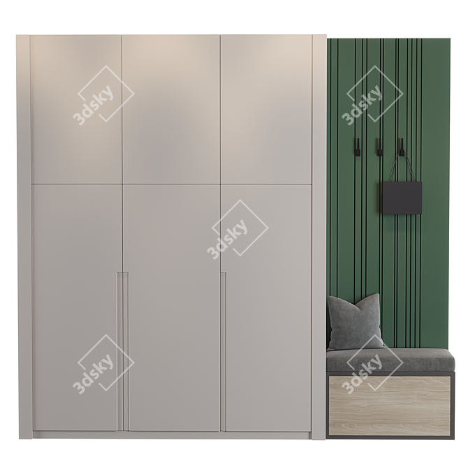 Hallway_33: Modern Stylish Entryway 3D model image 1