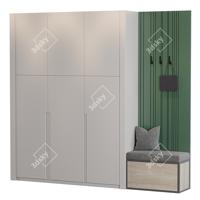 Hallway_33: Modern Stylish Entryway 3D model image 2