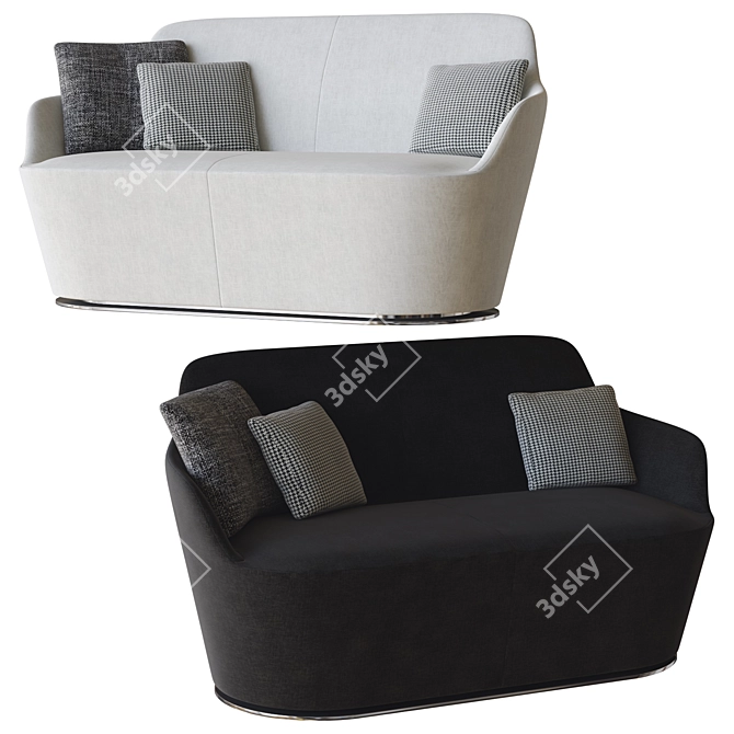 Elegant Harbor Sofa: B&B Italia 3D model image 2