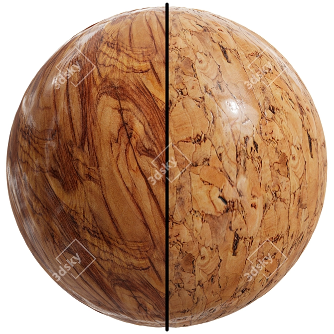 2 Tone Matte Varnish | Wood Effect 3D model image 1