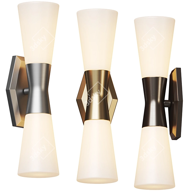 Modern Mid-Century Design: Locke LED Wall Sconce by dweLED 3D model image 1