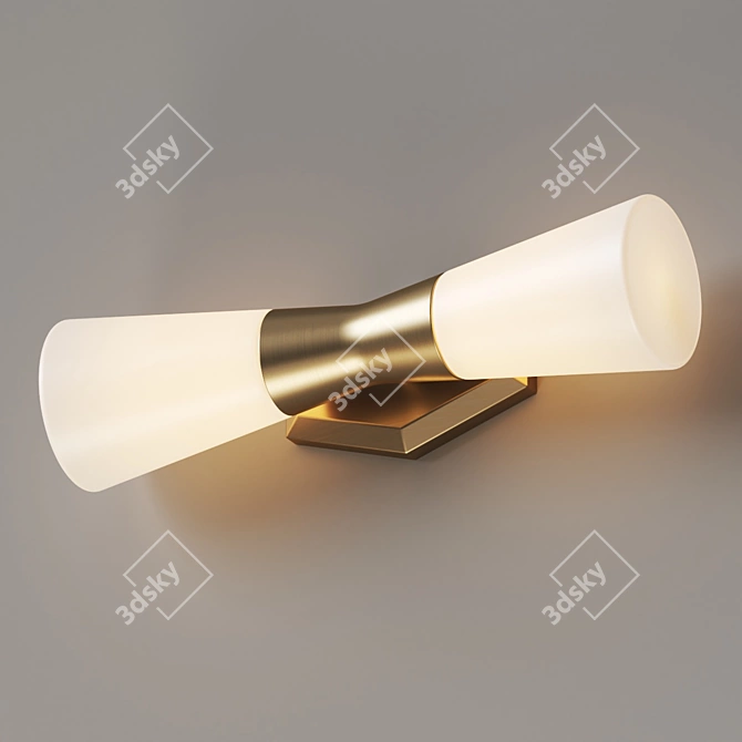 Modern Mid-Century Design: Locke LED Wall Sconce by dweLED 3D model image 2