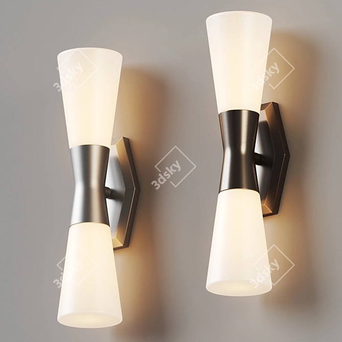 Modern Mid-Century Design: Locke LED Wall Sconce by dweLED 3D model image 3