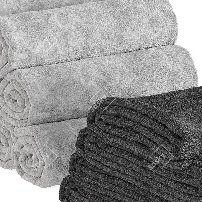Luxury Towels Set 3D model image 2