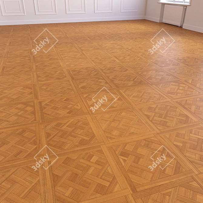Elegant Parquet Flooring 3D model image 5