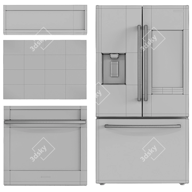 Sleek Samsung Kitchen Set 3D model image 5