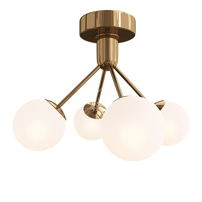 Elegant ODDA Ceiling Chandelier 3D model image 1