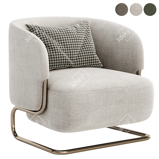 Elegant Comfort: Marabu Armchair 3D model image 3
