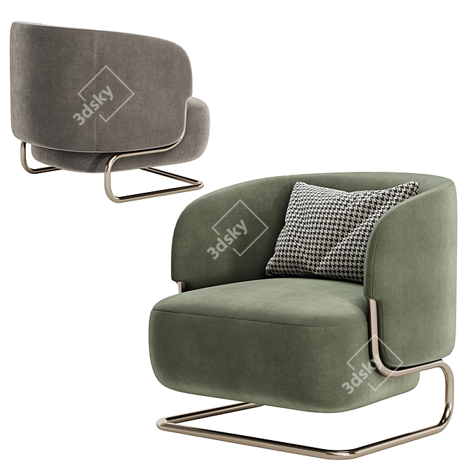 Elegant Comfort: Marabu Armchair 3D model image 4