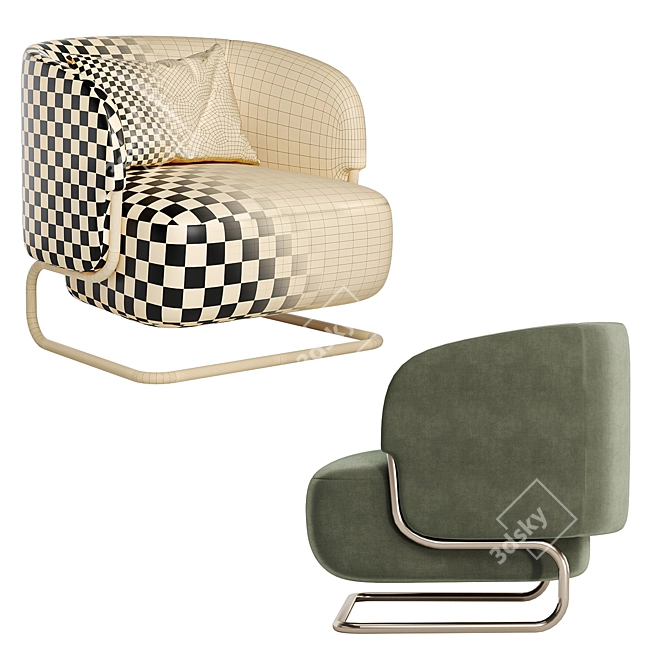 Elegant Comfort: Marabu Armchair 3D model image 5