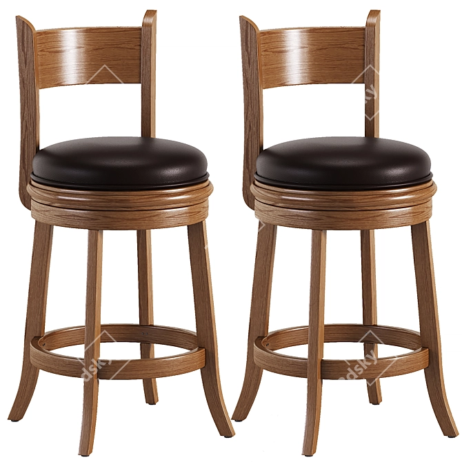 Boraam Augusta Bar Chair: Stylish and Sturdy Seating 3D model image 1