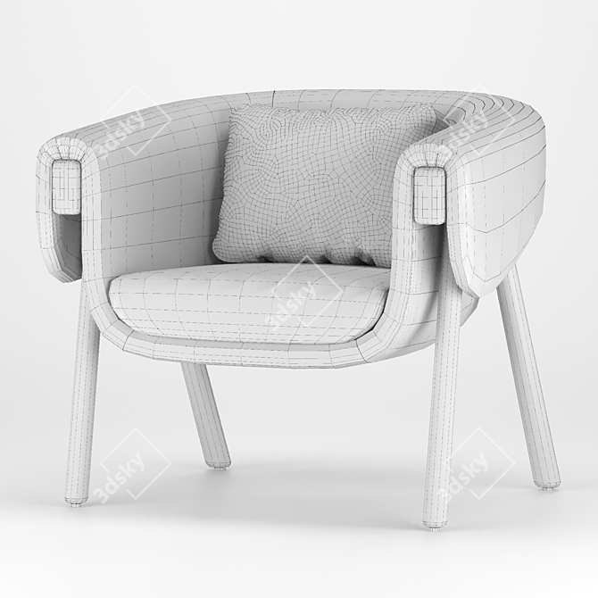 Monica Lounge Chair: Elegant Comfort by Bulo 3D model image 7