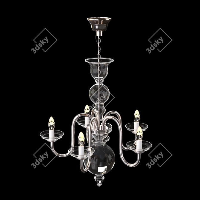 Elegant Wranovsky Clerius Crystal Chandelier 3D model image 2