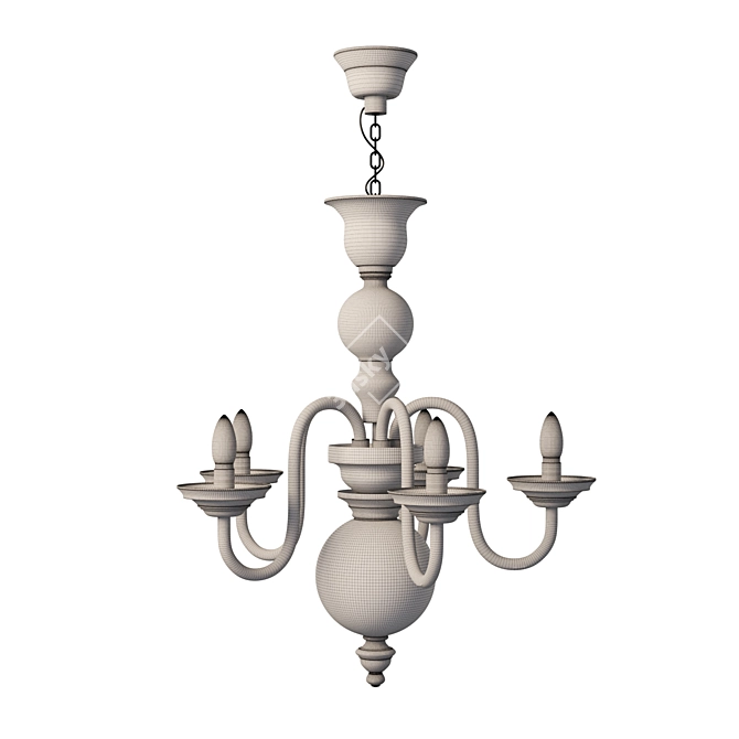 Elegant Wranovsky Clerius Crystal Chandelier 3D model image 6