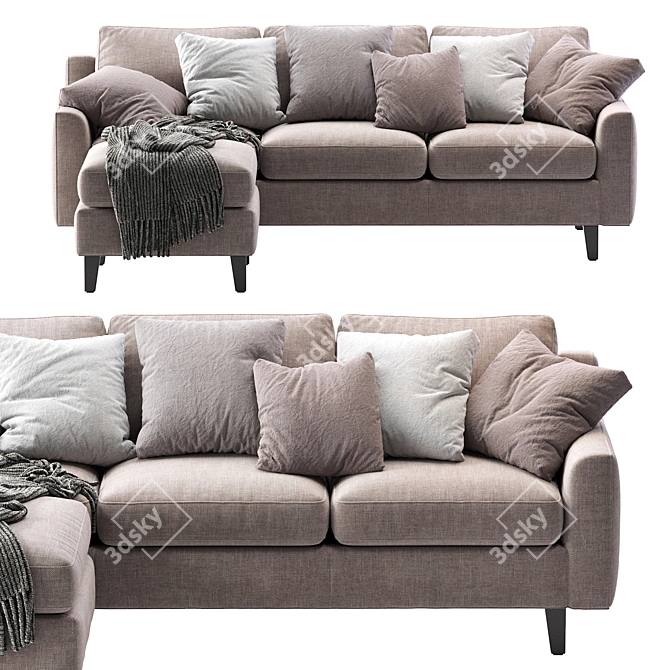 Elegant Beverly Sofa 2013 3D model image 3