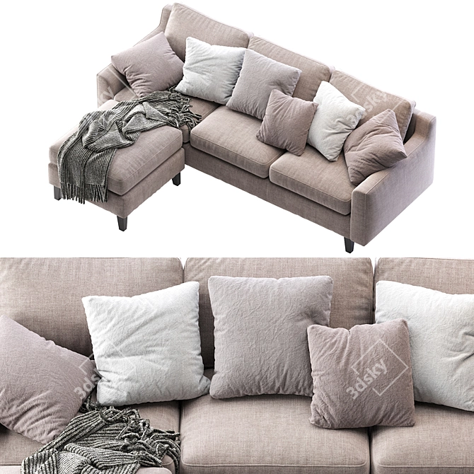 Elegant Beverly Sofa 2013 3D model image 6