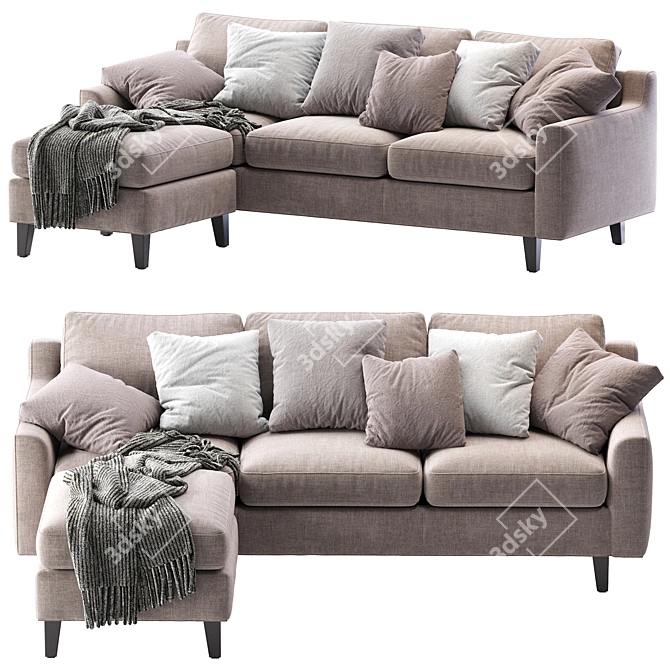 Elegant Beverly Sofa 2013 3D model image 8