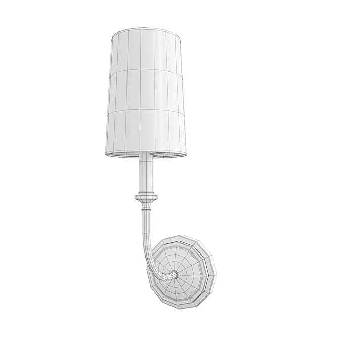 Contemporary Charleston Wall Sconce 3D model image 2