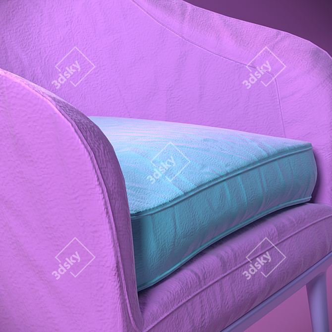 Modern Italian Armchairs: Colorful & Stylish 3D model image 4