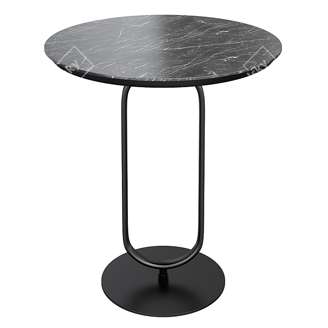 Mod Gray Stone End Table 3D model image 1