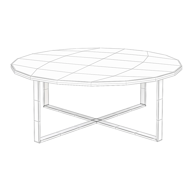 Rosa Round Marble Coffee Table 3D model image 2