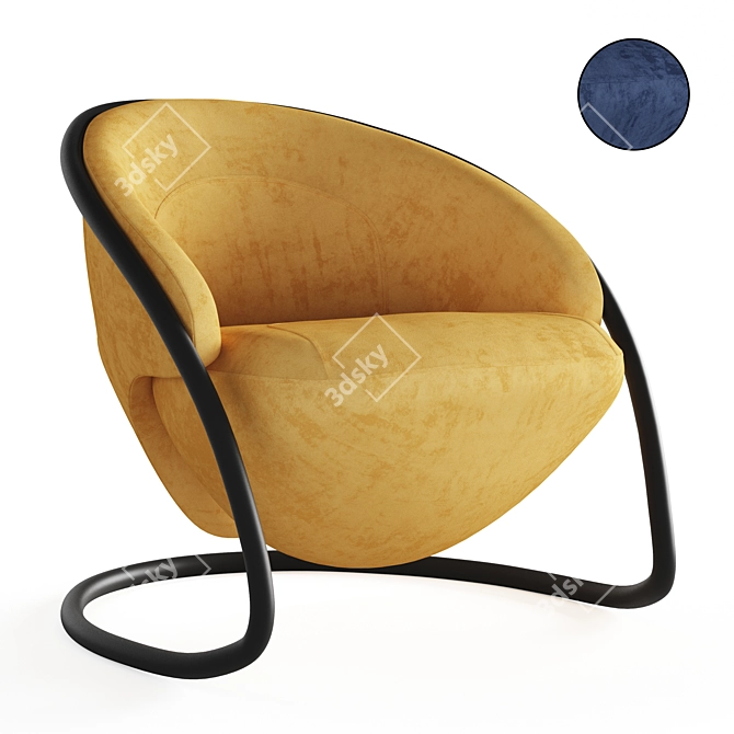 Contemporary Elegance: Freedom Lounge Chair 3D model image 1