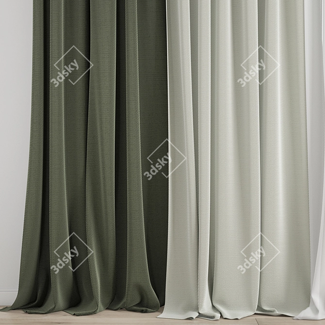 Elegant Polygon Curtain Model 3D model image 2