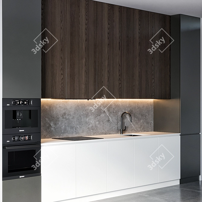 Bosch Brizo Kitchen 63: 420x60x300cm 3D model image 3