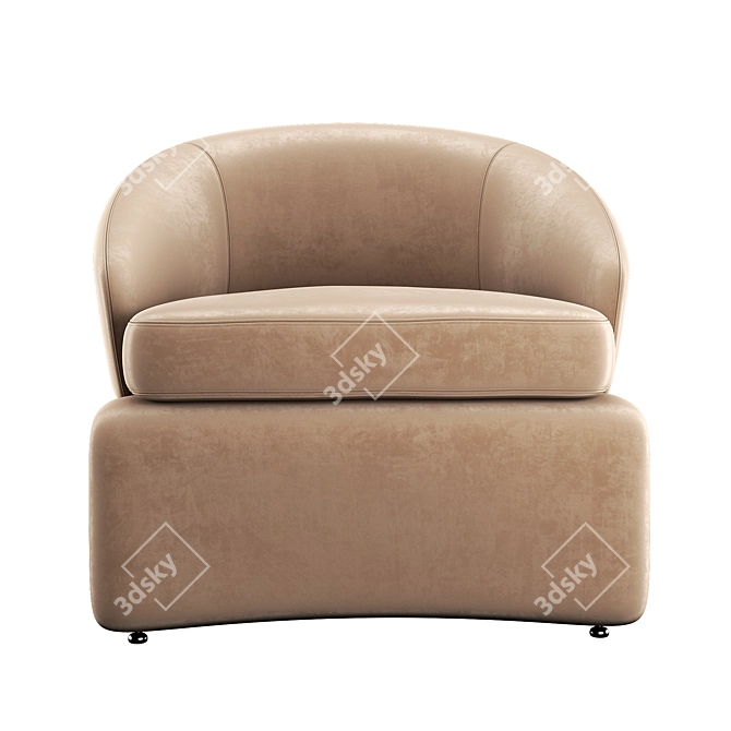 Luxury HALLEY Armchair: Minotti Design 3D model image 4